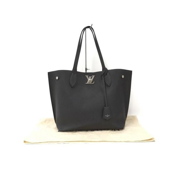 Louis Vuitton LockMe Go Tote Bag Leather Noir Black - Picture 9 of 9